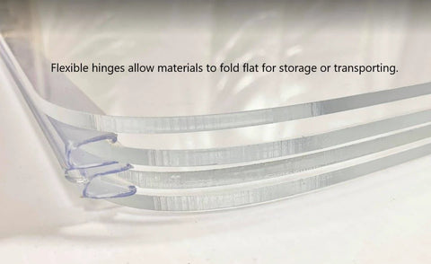 Clear PVC Piano Style Hinge 24 Inch No Screw Or Glue Required For Three Sixteenth Inch Material Suitable For Plexiglass Panels
