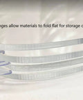 Flexible clear PVC living hinges for easy storage, part of the Super Flexible Clear PVC Living Hinge 4 Pack 24 Inches Long.