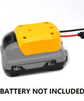 12V Battery Adapter For DeWalt 12V Max With 30A Fuse Copper 14AWG Wire Power Connector on battery base, battery not included