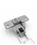 Close-up of Tough As Nails 270 Degree Zinc Alloy Cabinet And Wardrobe Folding Hinge Set, durable large angle door hardware.