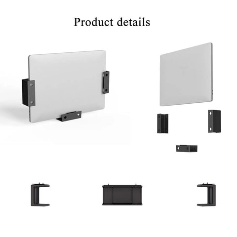 Sturdy Heavy Duty Under Desk Laptop Mount Holder Screw Clamp Design Zeroes Desk Clutter Quick Install Adjustable Viewing Angle