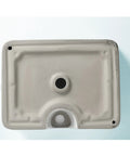 Countertop Bathroom Sinks 18.8"X14.5" Rectangular Bathroom Sink, Above Counter Ceramic Vessel Sink with faucet top view.