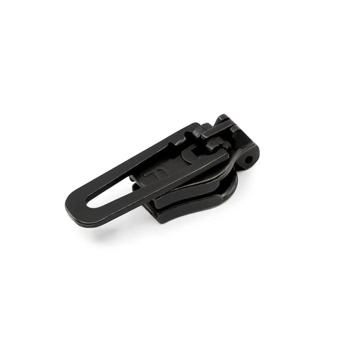 Replacement Zipper Slider Kit For Size 5 Plastic Zippers Gunmetal Finish Easy Install With Included Tool Fix Open End And Closed End Zippers Fast And No Sweat, close-up view