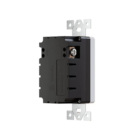 Back view of a 4 Pack Dual USB Wall Outlet With Type A And Type C Ports, 25W 5.0A High Speed USB Charging, UL Listed for home office garage