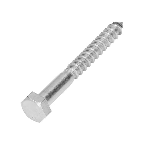 Heavy Duty M8x70mm Wood Hex Lag Screws Self Tapping For Carpentry No Pre Drill Needed In 304 Stainless Steel With Half Thread Design