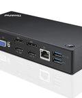 Play Nice With Your Tech Using This Sleek Thinkpad Usb C Docking Station showing back panel with ports for seamless connectivity.