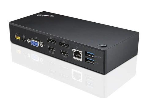Play Nice With Your Tech Using This Sleek Thinkpad Usb C Docking Station showing back panel with ports for seamless connectivity.