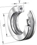 Rock Solid Heavy Duty High Temperature Thrust Ball Bearing 25x42x11 Millimeter with detailed dimensions for high heat operation.