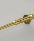 Gold wall-mounted handrail detail showcasing smooth finish for easy grip, part of White Staircase Handrail And Safety Banister For Indoor Outdoor Steps Wall Mount Accessory Rail With Rust Proof Finish No Fuss Hardware Kit For Seniors Kids Firm Grip 17 Feet Long.