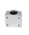 SC8UU Linear Ball Bearing And Slide Bushing Kit delivers smooth travel for CNC upgrades, showing silver metal housing and black bearing.