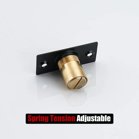 Stainless Steel Closet Door Ball Catch Hardware 2 Pack Adjustable with Strike Plate Black Finish Rustproof All Metal