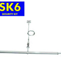 Image of Security Kit For Window Wells With Grates That Project 22 To 26 Inches, Adjustable SK6, aluminum bar and clamp.