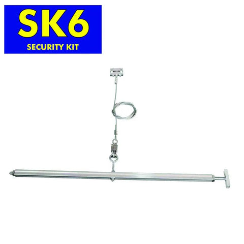 Image of Security Kit For Window Wells With Grates That Project 22 To 26 Inches, Adjustable SK6, aluminum bar and clamp.