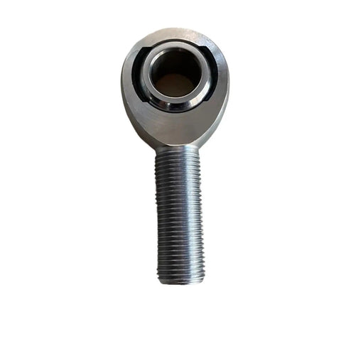 Heavy Duty Bulletproof Male Rod Ends Five Eighth Inch 5-18 Thread Left Hand Self Aligning Steel Heim Joints Close Up View