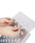 Close-up of hands assembling 2 Pack Aluminum Loading Ramps For Shed Use 4 Ft Long By 8.6 Inch Wide Heavy Duty 880 Lb Capacity.