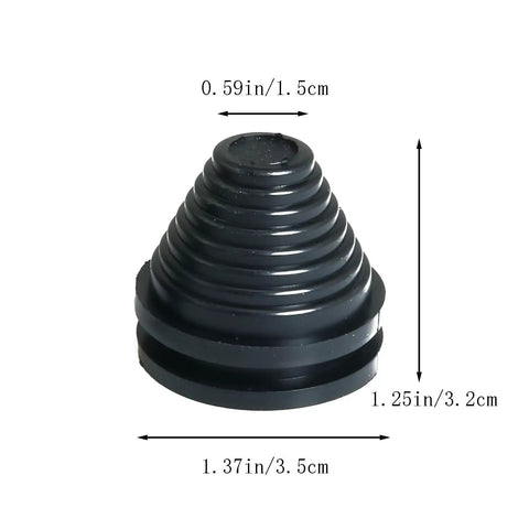 4 Pack Tower Shaped Rubber Gaskets For 1 Inch Inner Diameter Cable Glands Black Firewall Seals For Electrical Cabinets, single gasket