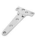 Beefy Heavy Duty T Hinge For Doors And Hatch Covers Marine Grade 316 Stainless Steel Industrial Hinge, mirror finish, pre drilled holes