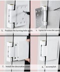 Heavy Duty Aluminum Flag Hinge For Swing Doors And Windows With Rock Solid Weight Bearing Left Right Pivot during installation steps.