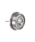 MF104ZZ Flanged Bearing 4mm X 10mm X 4mm Deep Groove Ball Bearing Double Shielded, 11.6mm Flange Diameter, Chrome Steel GCr15, Built To Last, Smooth Low Friction Spin, 10 Piece Set For Hobby Machines close-up with 4mm bore