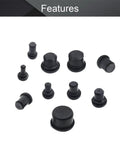 10 Piece Rubber Stopper Set In 10 Sizes Solid Hole Plugs For Pipes Drains Lab Equipment And DIY Projects Flexible Durable Rubber Plugs For Sealing One Hole Assorted Sizes For Quick Fits, assorted black stoppers