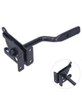 Gate Latch Kit For Outdoor Fences Rust Resistant Carbon Steel Gate Bolt For Doors Wood Vinyl Or Composite Fence Posts No Fuss Easy Install All Weather Enclosure Hardware, black latch