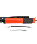 Double Rod Grease Tool With Aluminum Alloy Head For Equipment And Vehicles, Beefy High Pressure Manual Grease Gun, 600cc Capacity, Up To 14000 PSI, Rugged Lubrication For Machinery And Construction Gear shown with attachments