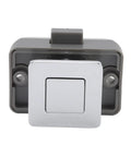 Push Button Cabinet Latch With Locking Knob For RV And Boat Easy Press To Lock And Release Zinc Alloy And ABS Chrome Handle