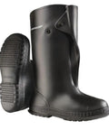 Waterproof Slush Boots For Men And Women With Four Way Cleated Outsole PVC Overshoe Grippy Winter Work Boots For Wet Surfaces Black Keeps Feet Dry