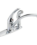 Classic Kitchen Faucet With 9.5 Inch Reach, 8.375 Inch High Spout, 360 Degree Swivel, 1.5 GPM Aerator Included, Chrome Finish, No-Hassle Install