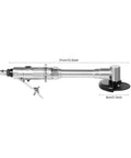 Heavy Hitter 3 Inch Pneumatic Angle Grinder With Super Long Handle Air Powered Cutting Tool Spinning At Blazing 25000 RPM for precision metalwork.