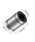 16mm LM16UU Linear Ball Bearings Set for CNC Machines and 3D Printers, showing dimensions.