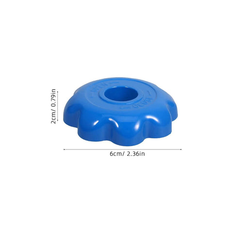 Beefy Aluminum Alloy Gas Cylinder Valve Handle With Anti Slip Grip Replacement 4 Pack Hexagonal Industrial Hand Wheel Knob 6cm blue