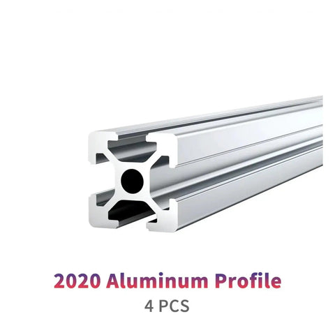 Four Piece 20X20 TSlot Aluminum Profile Extrusion Frame Kit For CNC Machines 3D Printers Workbenches Camera Sliders And Furniture 100mm Length