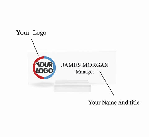 Custom Name Plate Desk Decor With Logo For Office Use A Modern Multicolor Personalized Gift That Says You Mean Business With Style