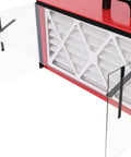 Knockout Portable Dust Collector With 725 Cfm Airflow And Variable Speed Control Nitty Gritty Sawdust Extractor For Woodworking Shops showing filter with clear panels.