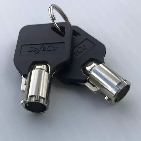 Tubular Tool Box Keys Two Pack Black Set For Secure Locking, Heavy Duty Metal Construction, Compatible With M101-M124 Models