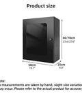 Heavy Duty Ev Station Enclosure With Tempered Glass Front Panel solid steel wall mount weatherproof case 60cm height product dimensions