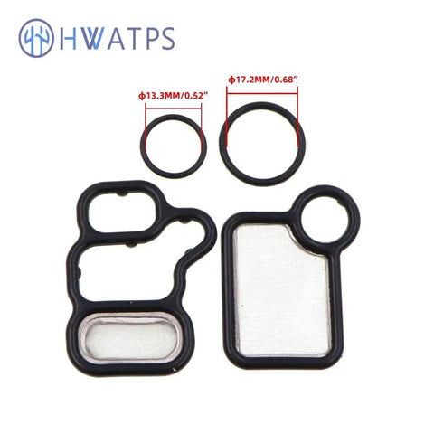 Honda Civic VTEC Solenoid Gasket Kit With Spool Valve Filter And O Rings Plug And Play Direct Fit Includes 15815-RAA-A02 Gasket