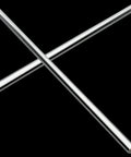Two-Pack 8mm x 300mm Linear Motion Rods Shaft Guides For CNC Machines And 3D Printers Chrome Plated Carbon Steel Precision Rods 5/16 Inch x 11.81 Inch Durable Pro Grade With Smooth Glide, two chrome rods crossed