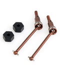 Arrma RC Car Upgrade Drive Shafts And Wheel Hexes Set Hardened Steel Front And Rear components for Granite Typhon Grom Racing.