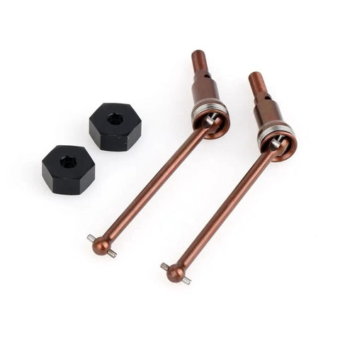 Arrma RC Car Upgrade Drive Shafts And Wheel Hexes Set Hardened Steel Front And Rear components for Granite Typhon Grom Racing.