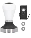 58 Millimeter Size Coffee Tamper Top Tier Stainless Espresso Press With Smooth Grip and Accurate Flat Pad for Relaxed Compaction.