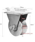 3In V Groove Wheel Stainless Steel Heavy Duty Beefy Caster For V Track Rail And Sliding Gates with double bearing design
