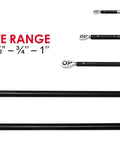 Complete range of adjustable manual torque wrenches, sizes 1/4 inch to 1 inch, displaying Garage Ready Workhorse specifications.