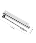 2 Pack Automatic Door Closer With Folding Support Arm Stainless Steel And Aluminum Alloy Silver Finish Beefy Heavy Duty Spring Door Closer Buffer