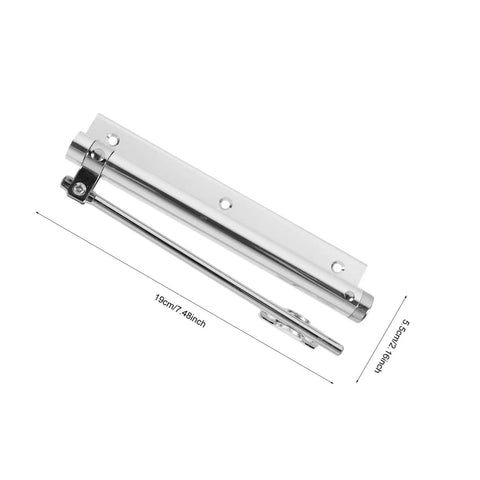 2 Pack Automatic Door Closer With Folding Support Arm Stainless Steel And Aluminum Alloy Silver Finish Beefy Heavy Duty Spring Door Closer Buffer