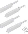 4 Pack Magnetic Touch Catch Latches for cabinets and drawers, push to open latch system with ABS damper buffer, includes screws and parts