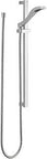 Single Spray Touch Clean Handheld Shower With Wall Mount Slide Bar And Hose In Chrome Finish