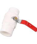 Premium White Pvc Ball Valve Pipe Fitting For Water Shut Off Smoother Than Butter Handle Leak Proof Plumbing Control