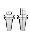 Rock Solid BT50 Collet Milling Fixture For CNC Machining Centers with heavy-duty stainless steel design, two sizes shown.